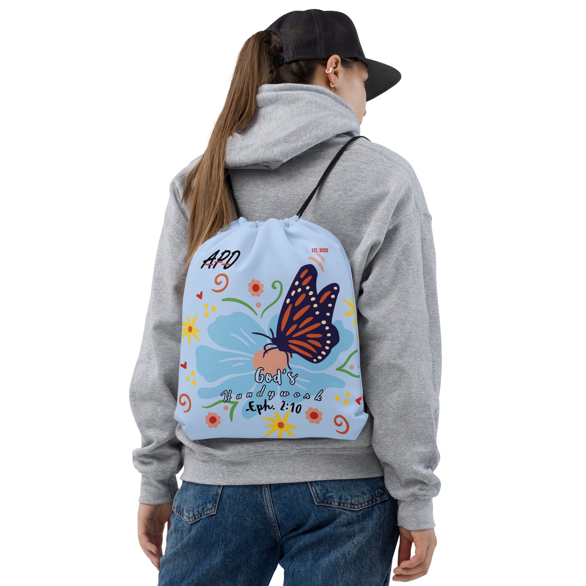 APD Butterfly Drawstring bag - AProphet'sDaughter